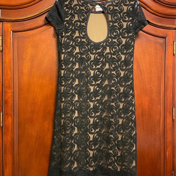 Uncle Frank Black Lace Dress SZ S - Picture 2 of 5